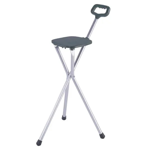 lightweight portable folding stool with backrest handle and aluminum legs