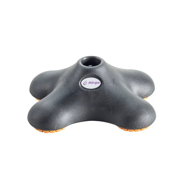 Black Airgo five-point fitness balance trainer with textured grips on a white background