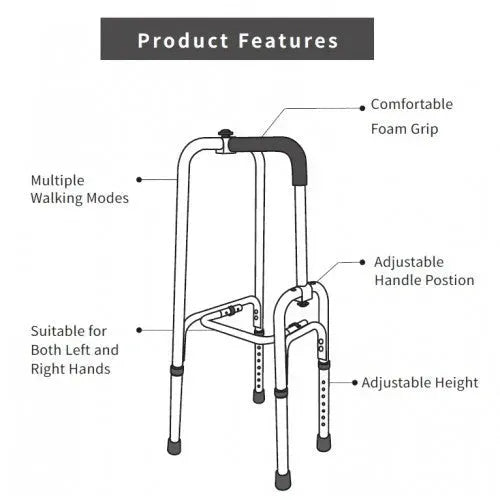Spacelite Carbon Stroke Cane Silver (Single Arm Walker) - HMR900500 - 4MOBILITY WA