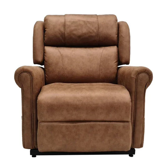 Aspire Montana X Maxi lift recline chair in brown fabric offering comfort and support for relaxation