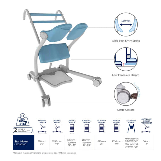 Aspire Star Mover - Sara Stedy - Sit to Stand - LSS390580 - 4MOBILITY WA