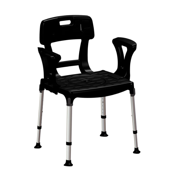 King Commode Chair with Backrest and Armrest