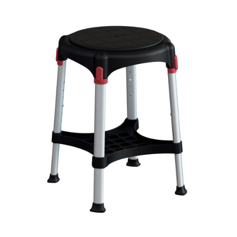 King Rotating Round Shower Stool with Tray - Adjustable Height