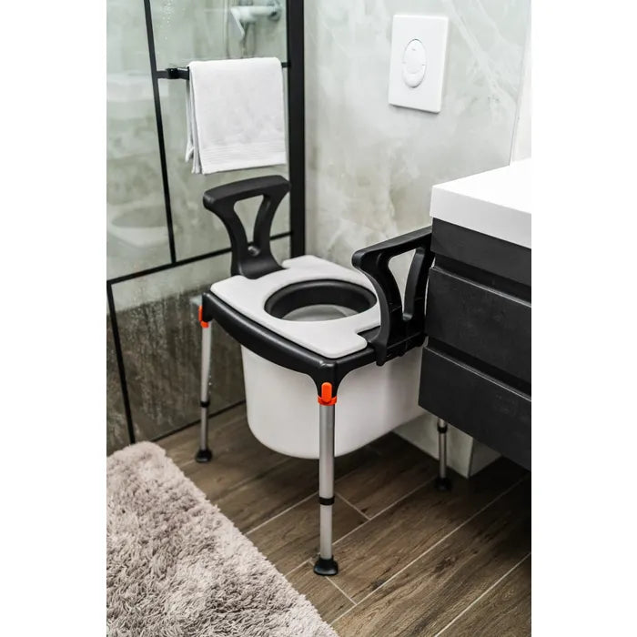 King Shower Commode / Over Toilet with Armrests