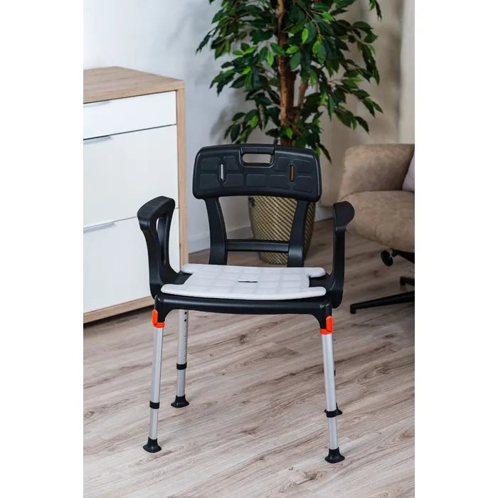 King Shower Seat with Back & Armrests