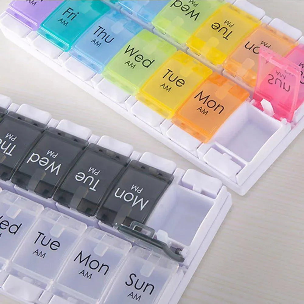 Medication Storage Box Weekly Pill Organiser Case 14 Days - 4M-MBOX-14 - 4MOBILITY WA