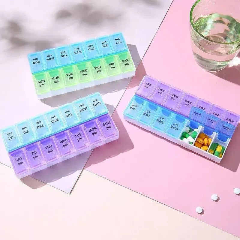 Medication Storage Box Weekly Pill Organiser Case 14 Days - 4M-MBOX-14 - 4MOBILITY WA