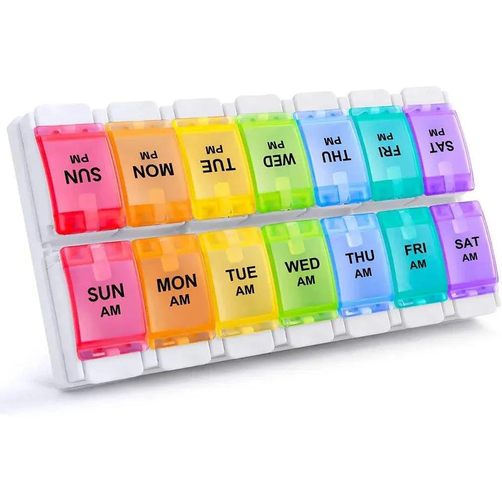 Medication Storage Box Weekly Pill Organiser Case 14 Days - 4M-MBOX-14 - 4MOBILITY WA
