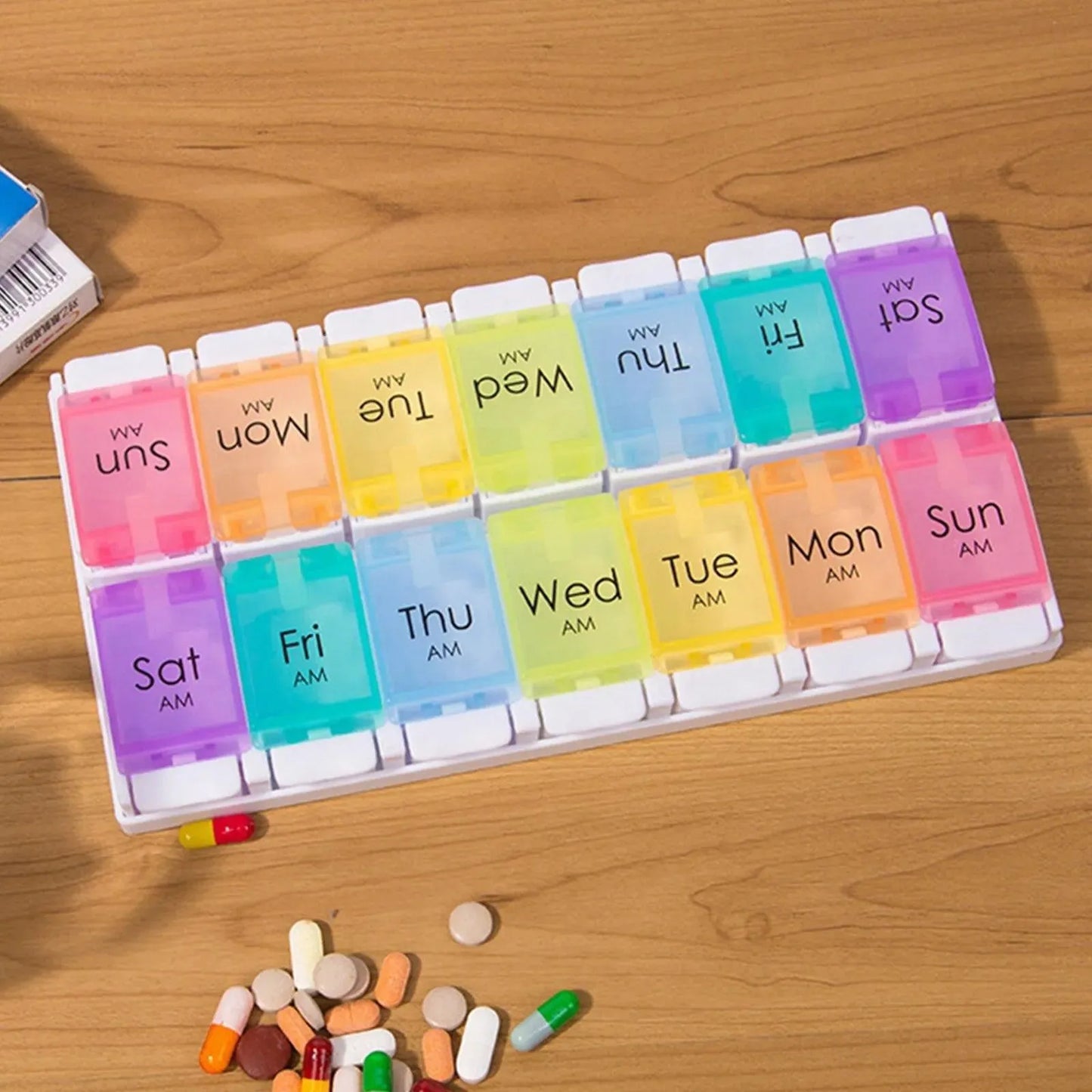 Medication Storage Box Weekly Pill Organiser Case 14 Days - 4M-MBOX-14 - 4MOBILITY WA