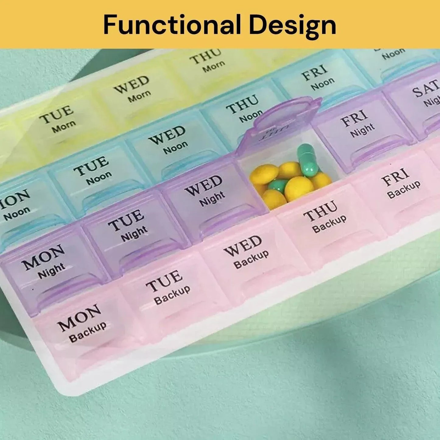 Medication Storage Box Weekly Pill Organiser Case 28 Days - 4M-MBOX-28 - 4MOBILITY WA