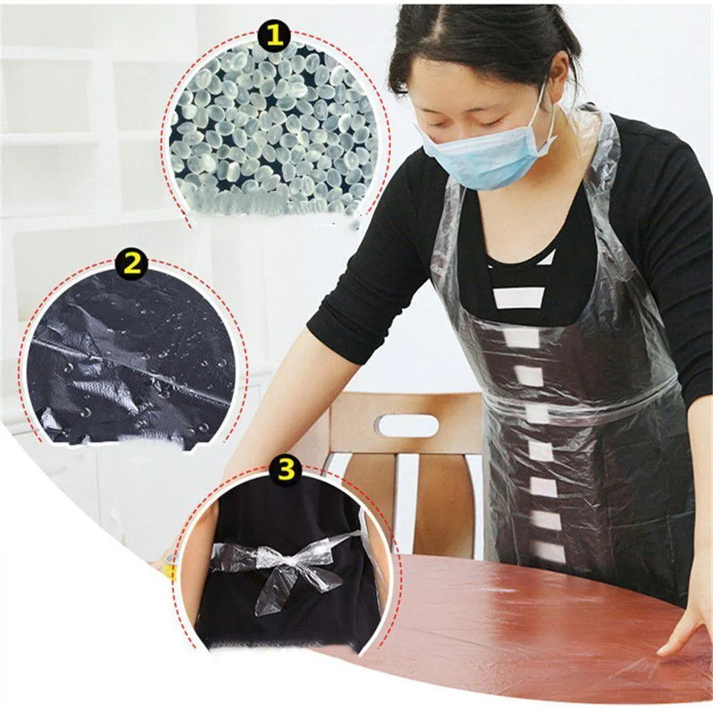 Waterproof Disposable Plastic Apron - APRON-POLY100 - 4MOBILITY WA