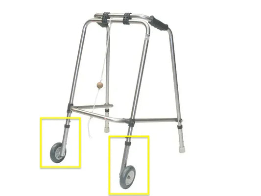 Aluminium Walking Frame - ACCESSORIES Walking Frame Wheels (Pair) Wheels For Most Zimmer Ball Rope Frame