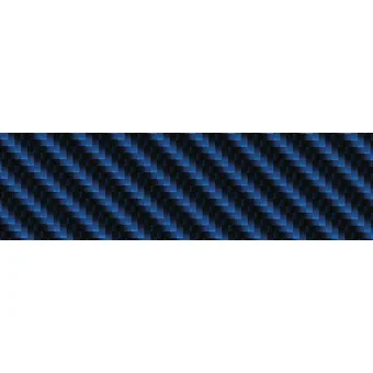Close-up of blue and black carbon fiber texture with diagonal weave pattern