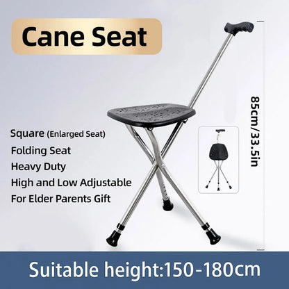 4MOBILITY WA Folding Walking Hand Cane with Seat and Three Legs 4M_WSWS-BK - 4MOBILITY WA - Mandurah