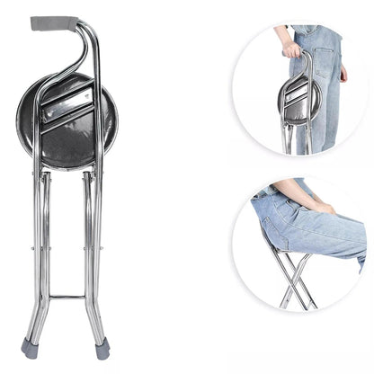 4MOBILITY WA Folding Walking Hand Stick Stool with Seat and Four Legs 4M_WSWS2 - 4MOBILITY WA - Mandurah