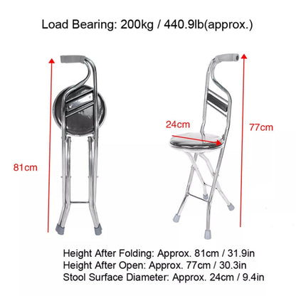 4MOBILITY WA Folding Walking Hand Stick Stool with Seat and Four Legs 4M_WSWS2 - 4MOBILITY WA - Mandurah