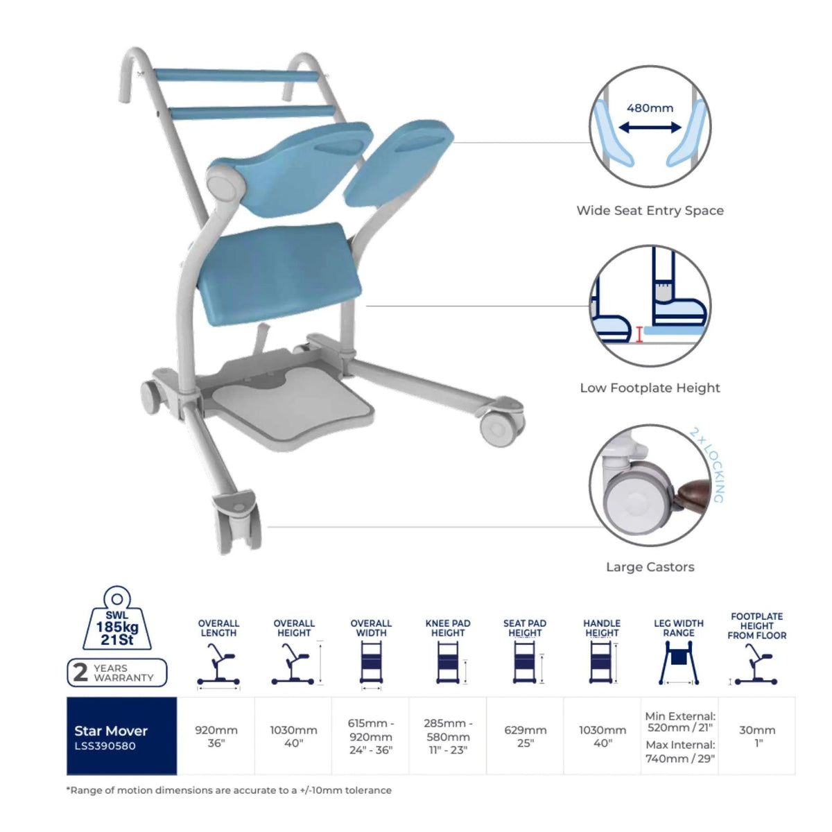 4MOBILITY WA HIRE - Patient Mover / Star Mover 4MHIRE_STMO-1 - 4MOBILITY WA - Mandurah