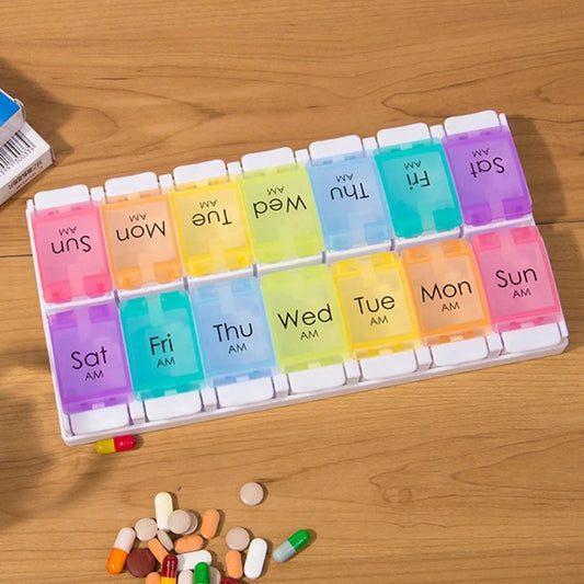 4MOBILITY WA Medication Storage Box Weekly Pill Organiser Case 14 Days 4M-MBOX-14 - 4MOBILITY WA - Mandurah
