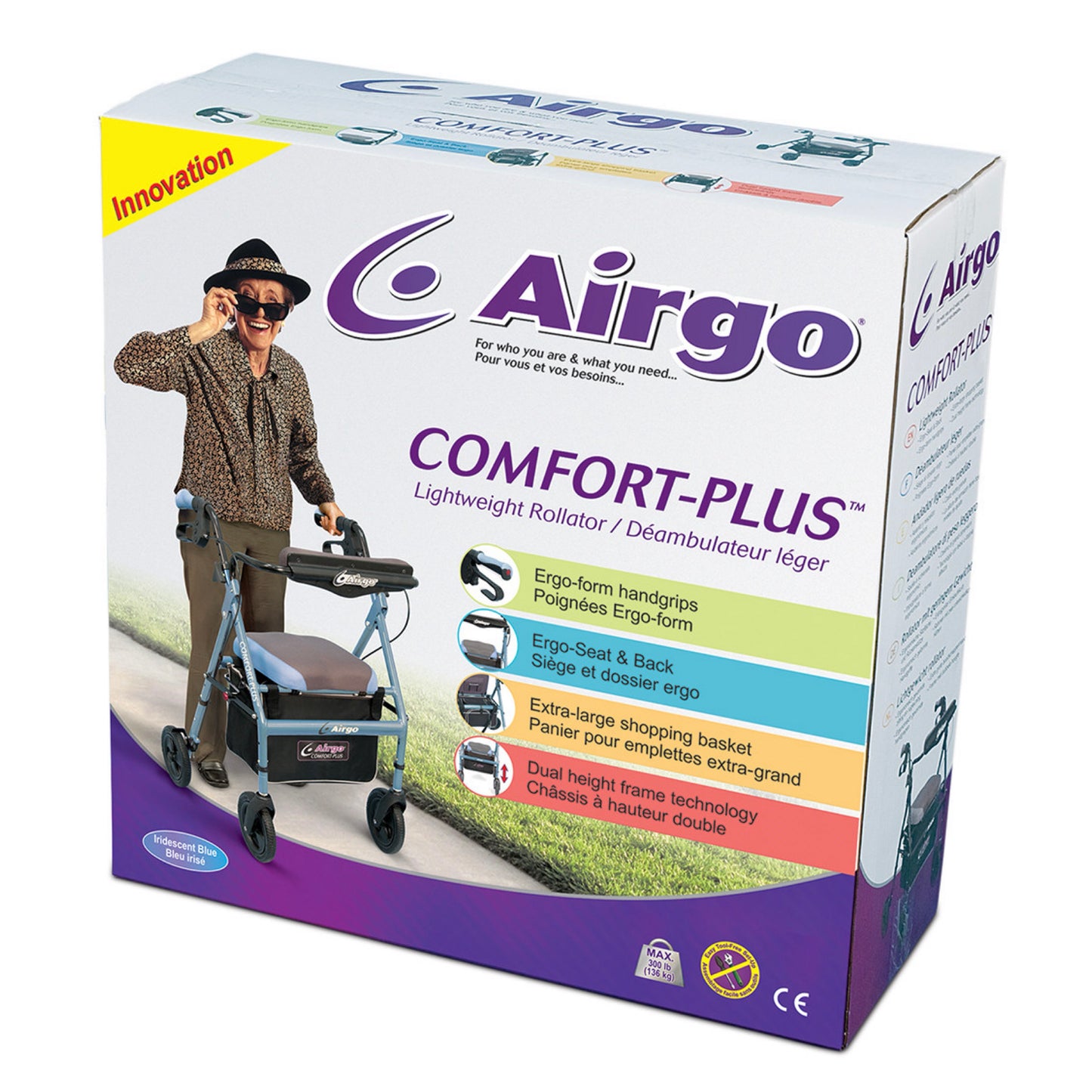Airgo Comfort-Plus Rollator - Iridescent Blue - 4MOBILITY WA