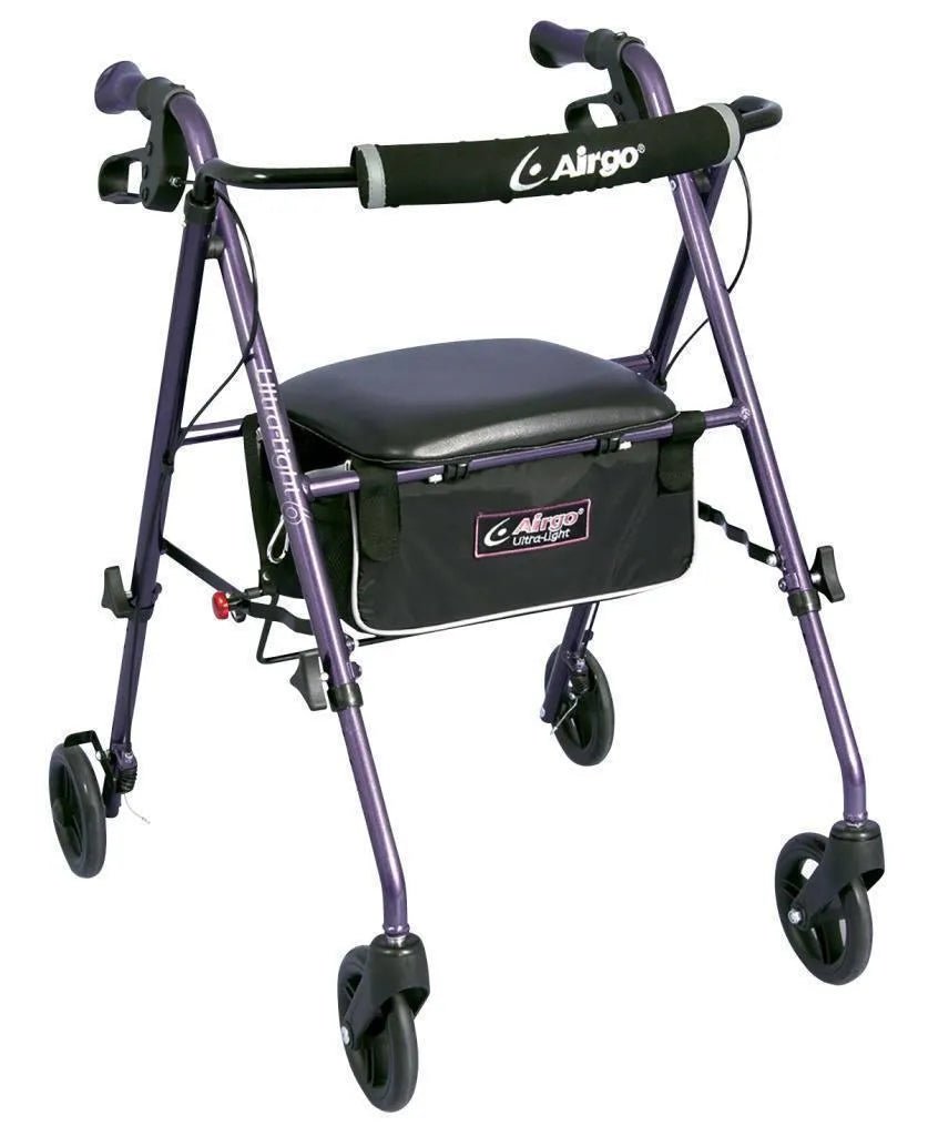 AIRGO Airgo Ultra-Light Rollator - Eggplant HMR700950 - 4MOBILITY WA - Mandurah