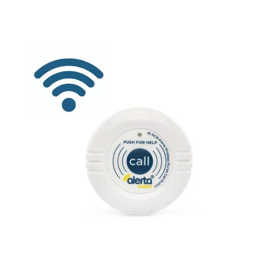 Alerta wireless fall prevention accessories with a push button for emergency help alert