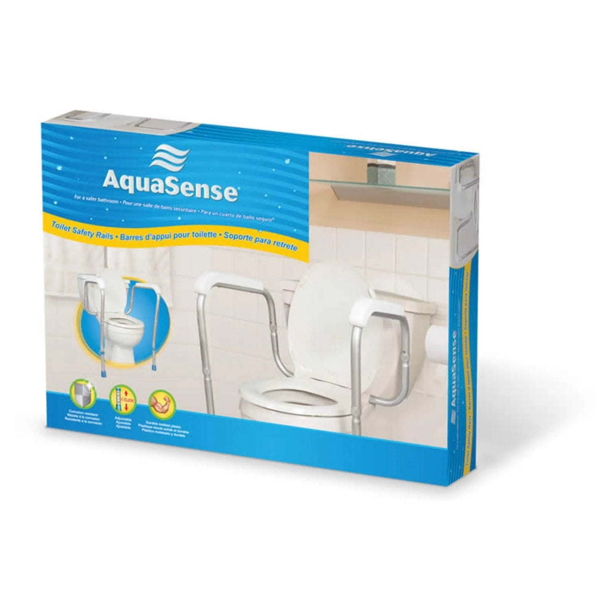 AQUASENSE Adjustable Toilet Safety Rails HMR770665 - 4MOBILITY WA - Mandurah