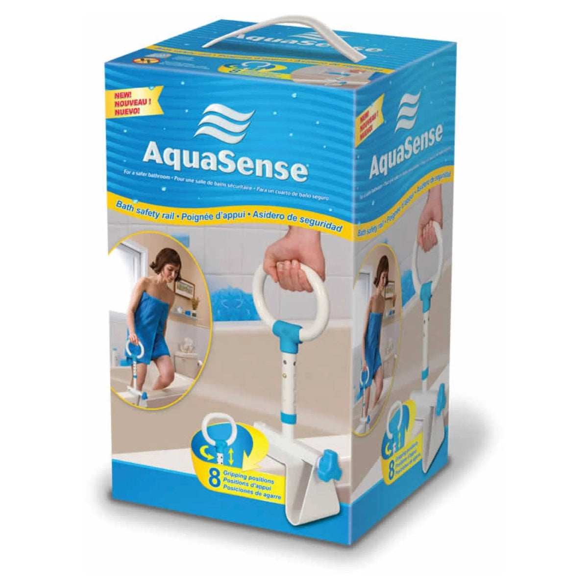 AQUASENSE Bathtub Safety Grab Rail - Heavy Duty HMR785340 - 4MOBILITY WA - Mandurah