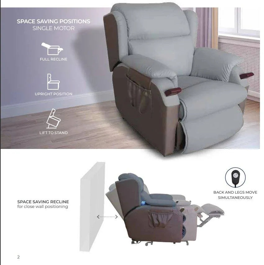 Aspire Air Lift Chair for sale featuring space-saving design and adjustable reclining positions