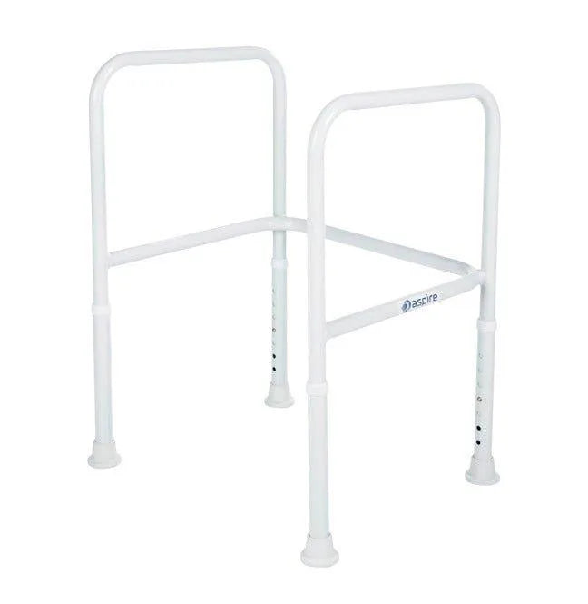 Aspire aluminum toilet surround for disabled providing stability and support for safe bathroom use