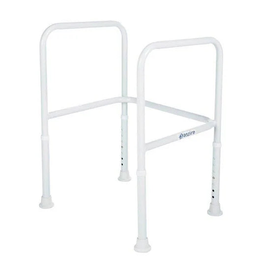 Aspire aluminum toilet surround for disabled providing stability and support for safe bathroom use