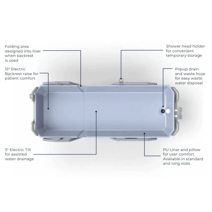 Aspire Aspire Electric Shower Trolley BTS148112 - 4MOBILITY WA - Mandurah
