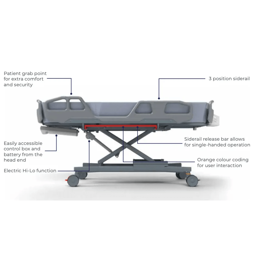 Aspire Aspire Electric Shower Trolley BTS148112 - 4MOBILITY WA - Mandurah