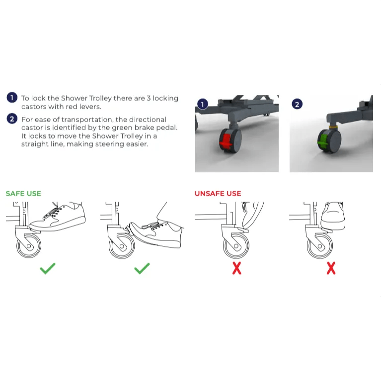 Aspire Aspire Electric Shower Trolley BTS148112 - 4MOBILITY WA - Mandurah