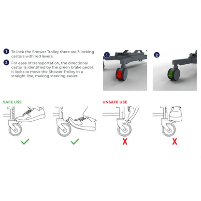 Aspire Aspire Electric Shower Trolley BTS148112 - 4MOBILITY WA - Mandurah
