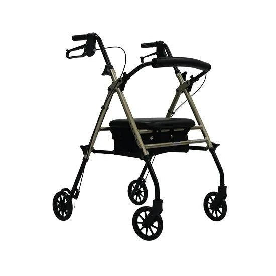Aspire Flex Adjustable Seat Walker Champagne - 6" Wheels