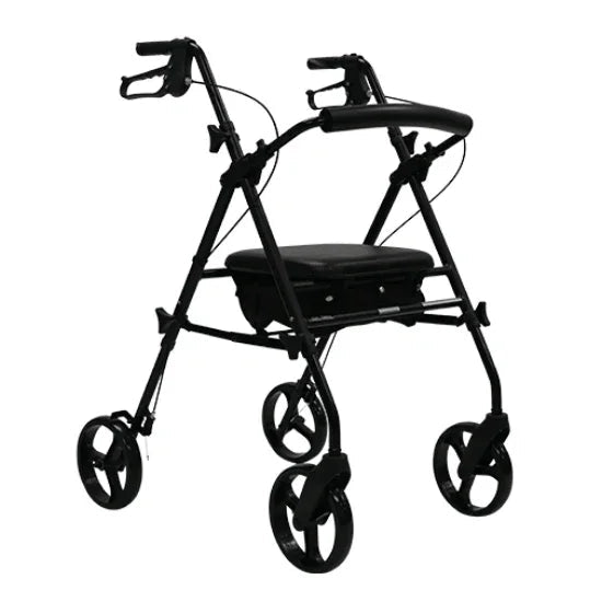 Aspire Flex Adjustable Seat Walker Matte Black - 8" Wheels