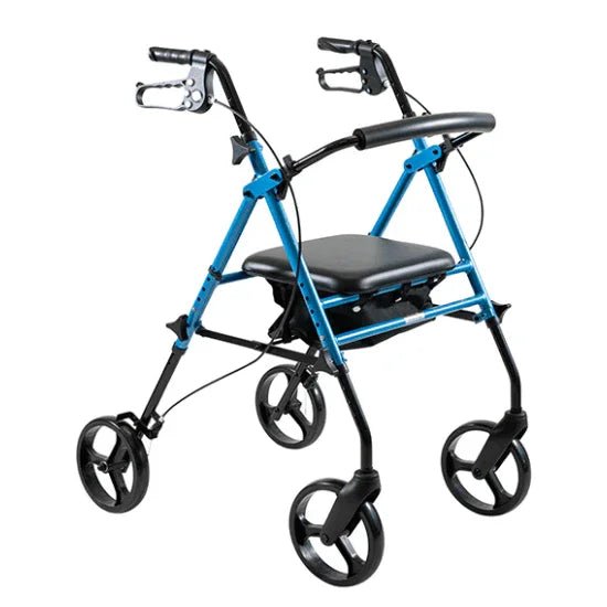 Aspire Flex Adjustable Seat Walker Aqua Blue - 8" Wheels