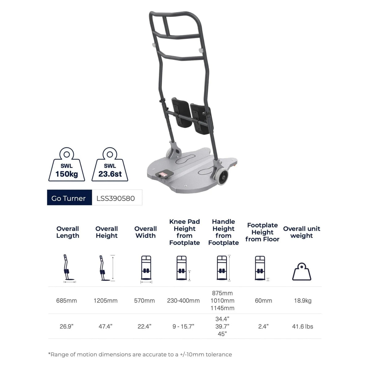 Aspire Aspire Go Turner - Patient Mover LSS390585 - 4MOBILITY WA - Mandurah