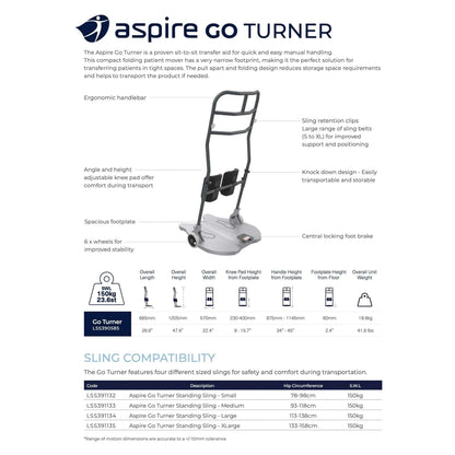 Aspire Aspire Go Turner - Patient Mover LSS390585 - 4MOBILITY WA - Mandurah