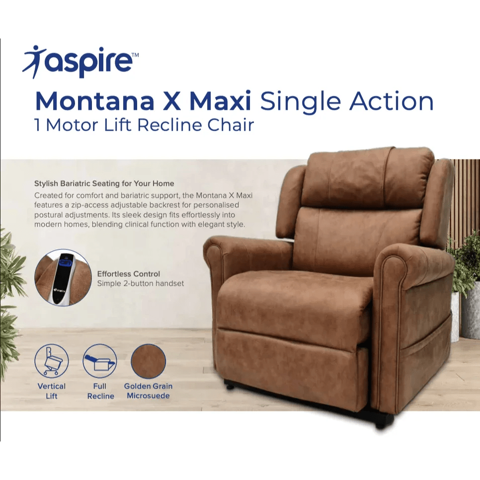 Aspire Aspire Montana X Maxi Lift Recline Chair CHP227401 - 4MOBILITY WA - Mandurah