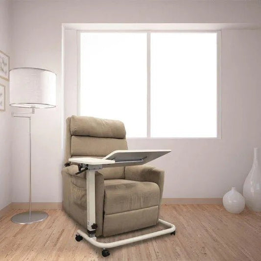 Aspire Aspire Overbed Table - Split Top Tilt Thermoform BEA028110 - 4MOBILITY WA - Mandurah