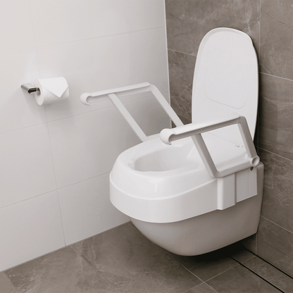 Aspire Aspire Toilet Seat Raiser with Swing Back Arms BTT164050 - 4MOBILITY WA - Mandurah