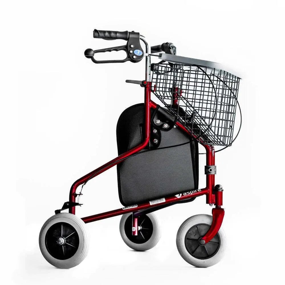 Aspire Aspire Tri Wheel Walker - Red WAF705500 - 4MOBILITY WA - Mandurah