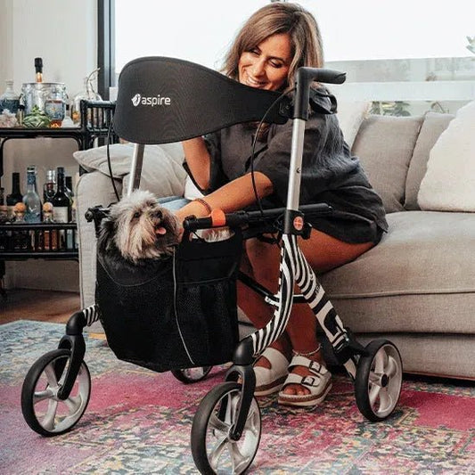 Aspire Aspire Vogue Lightweight 2 Seat Walker / Rollator WAF705310RE - 4MOBILITY WA - Mandurah