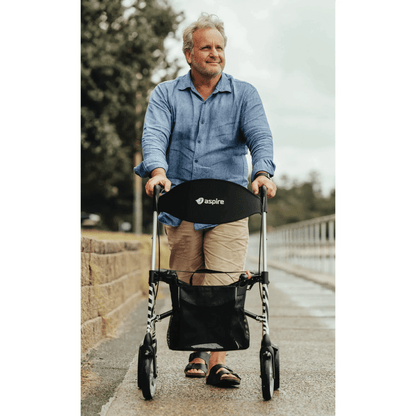 Aspire Aspire Vogue Lightweight 2 Seat Walker / Rollator WAF705315GR - 4MOBILITY WA - Mandurah