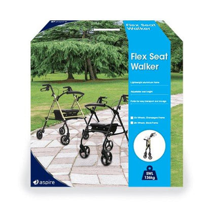 Aspire Flex Adjustable Seat Walker - WAF709660CH - 4MOBILITY WA