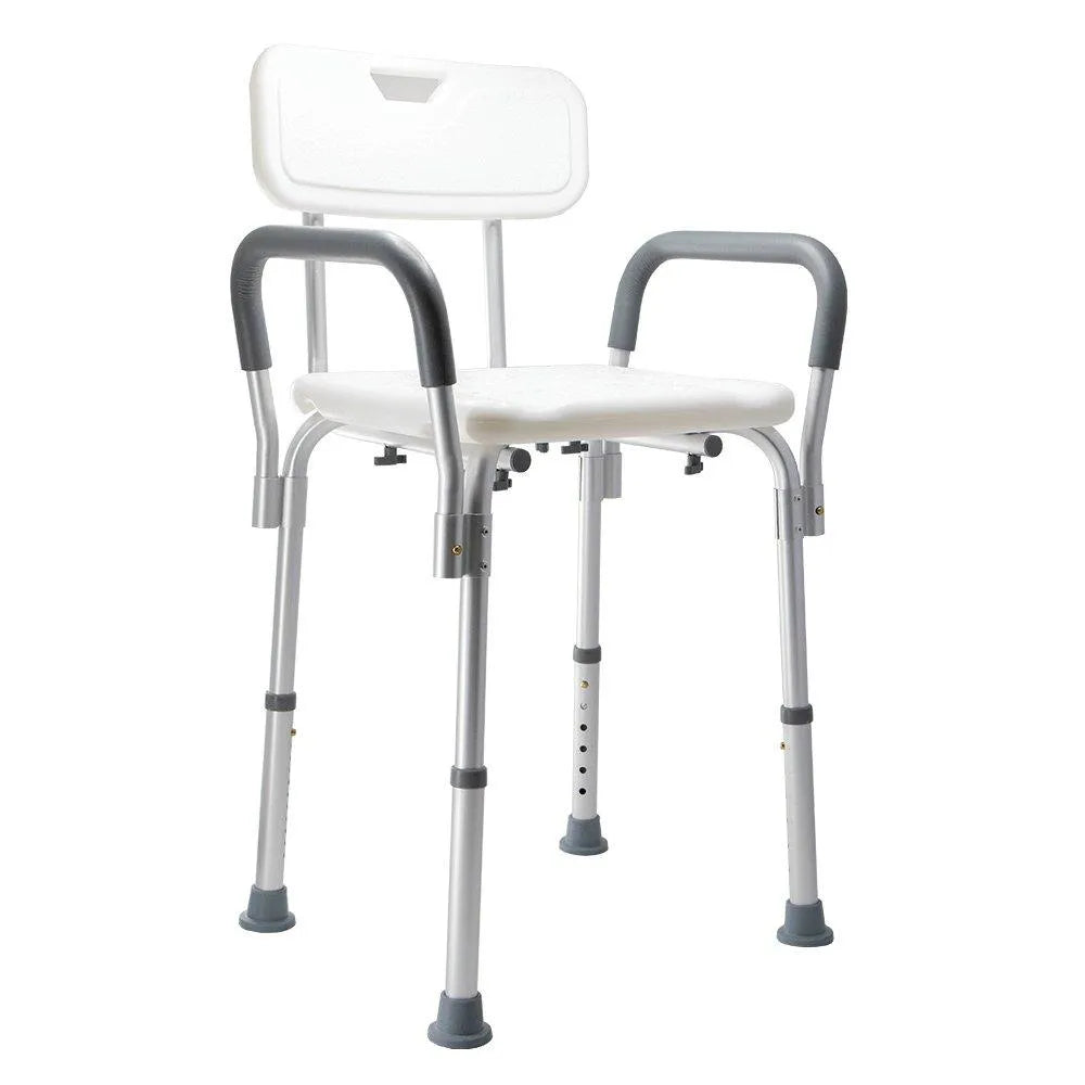 Aspire homecare shower chair with adjustable height and supportive armrests for safety and comfort