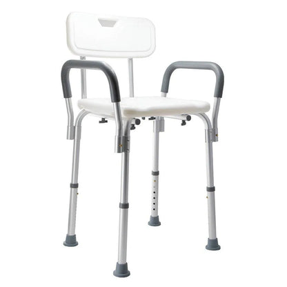 Aspire homecare shower chair with adjustable height and supportive armrests for safety and comfort