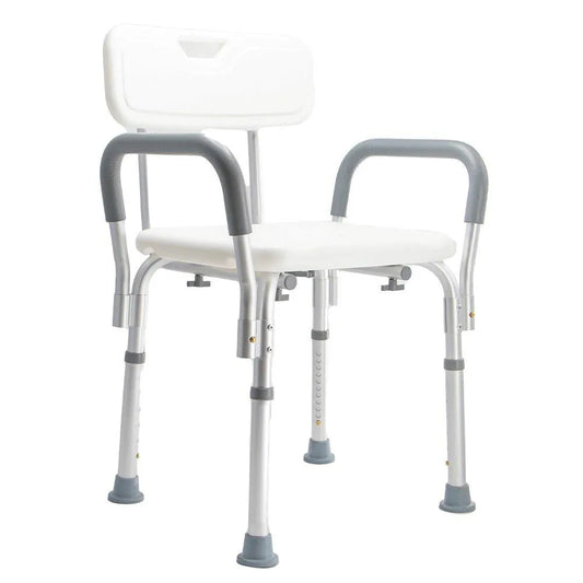 Aspire homecare shower chair with sturdy design and adjustable height for safe bathing