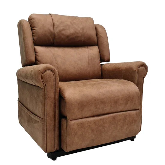 Aspire Montana X Maxi lift recline chair in brown upholstery for comfort and support